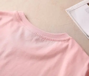 

109313 New Summer Trendy Brand Design Versatile Letter Printing Tassel Eyes Embroidered Logo on Back Crew Neck T-shirt Unisex L1