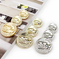 golden vintage metal snap button personalized clothing decorative buttons for coat shirt retro fashion 20mm snap buttons clothes