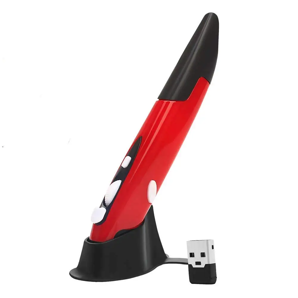 

Portable 2.4G Wireless Adjustable 800/1200/1600 DPI USB Optical Pen Mouse With Pen Stand For PC Computer Desktop Notebook Laptop