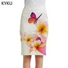 Женская летняя юбка KYKU, летняя аниме-юбка с 3D-принтом в виде бабочек и цветов