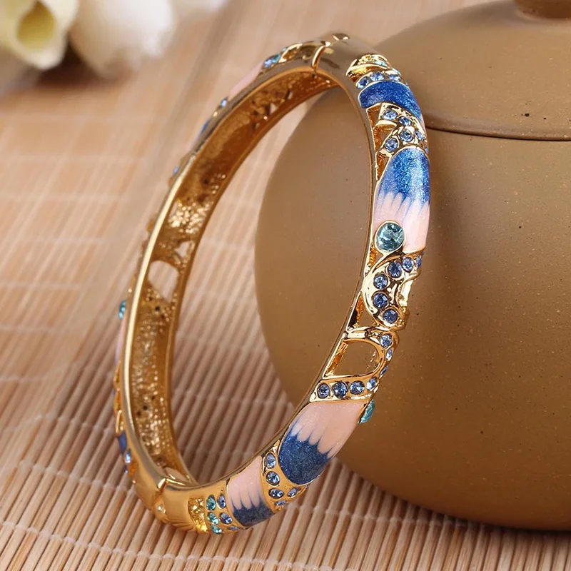 

Лидер продаж, лидер продаж, высококачественный модный Национальный ветровой браслет из перегородчатой эмали, модные браслеты оптом