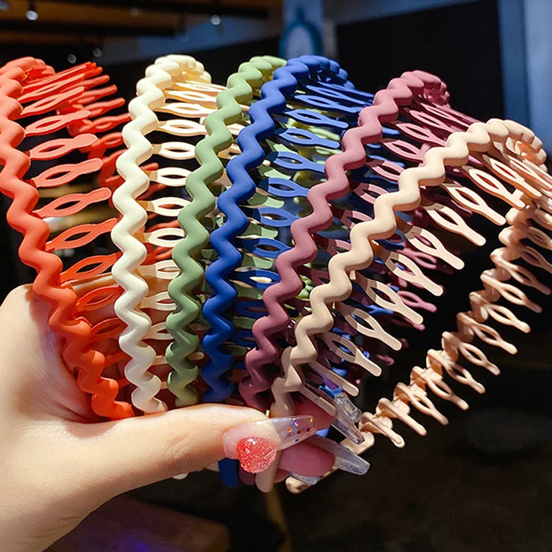 Модный простой головной убор однотонный резиновый гребень для волос повязка на