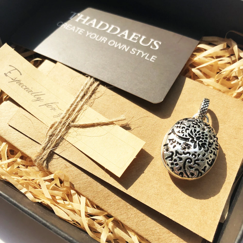 

Pendant Oval Black Rose Flower Locket,2020 Spring Fashion 925 Sterling Silver Jewelry Europe Necklace Vintage Gift For Woman