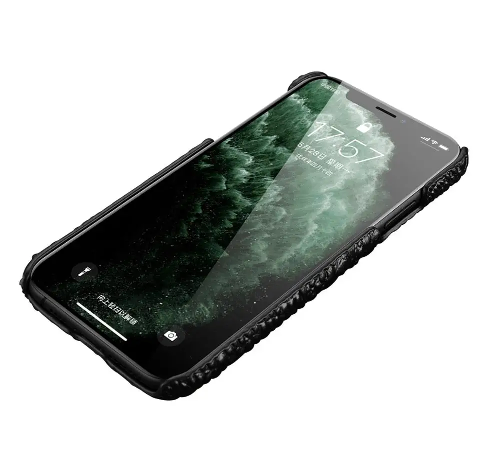 Роскошный чехол для телефона из натуральной кожи Apple iPhone X XS 11 Pro Max XR 7 8 Plus задняя