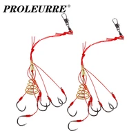 2pcslot explosion beads fishing hooks fishing lure bait trap feeder cage sharp fishing hook with stainless steel springs