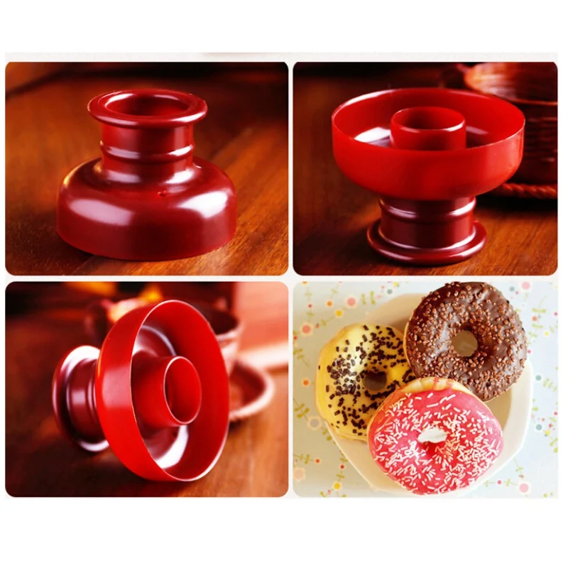 

Norbi DIY Donuts Maker Mold Food -Grade Plastic Doughnuts Maker Cutter Fondant Cake Bread Desserts Bakery Mould