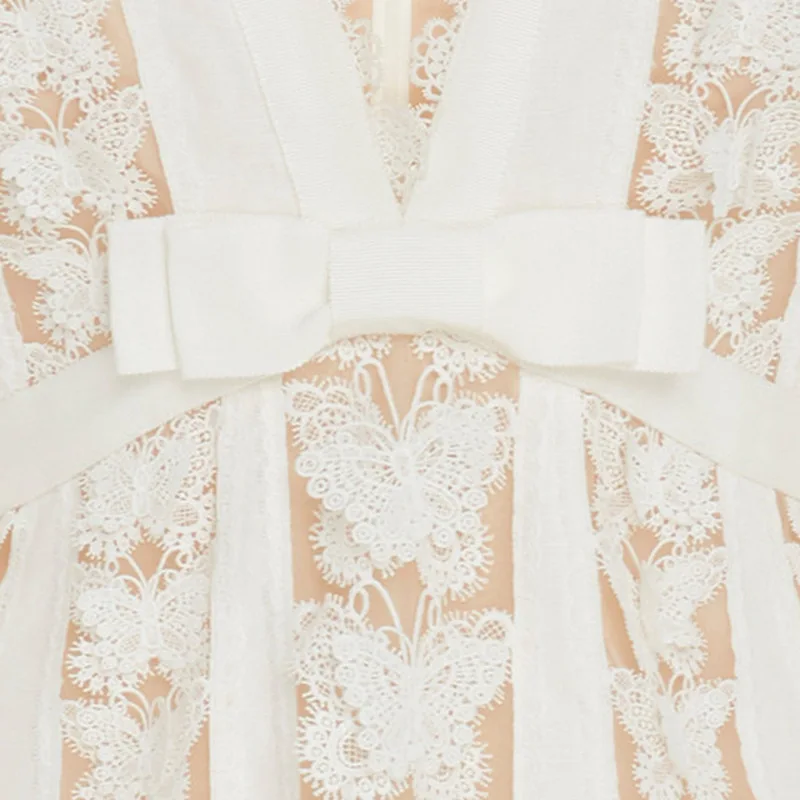 AIMENUNU летнее кружевное платье в стиле пэчворк для женщин v образный вырез рукав