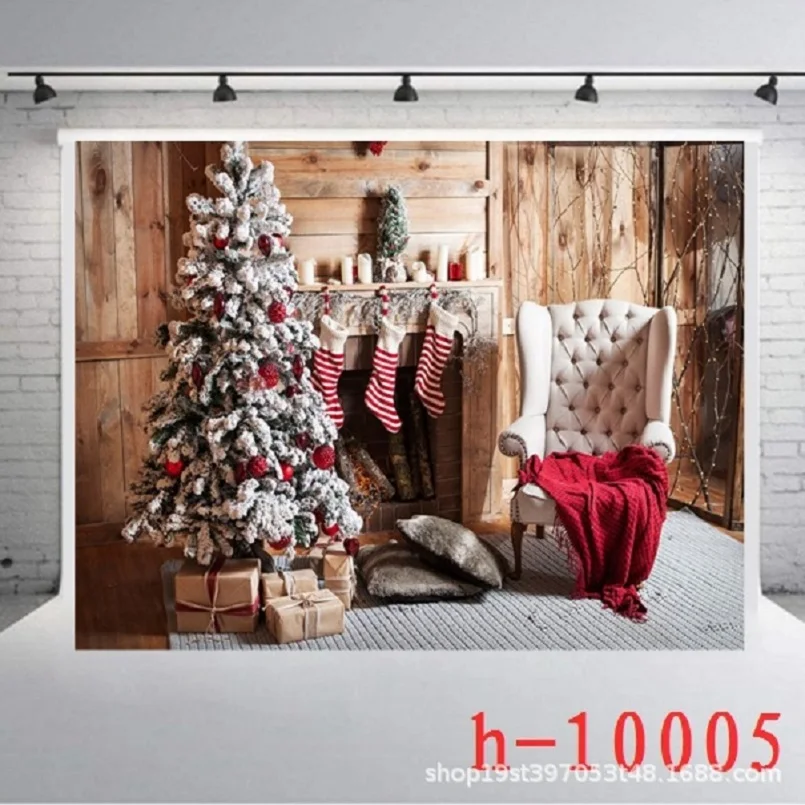 Реквизит для фотосъемки Nitree Виниловый фон Новогодняя Рождественская тема