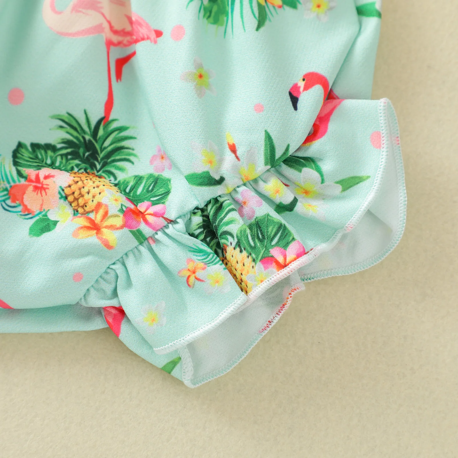 Майка OPPERIAYA детская однотонная без рукавов с U-образным вырезом и оборками 2 шт. |