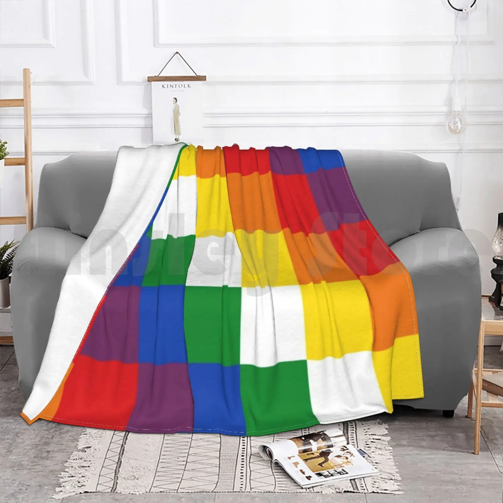 Одеяло Wiphala для дивана или кровати дорожное покрывало с флагом Quechua родных людей