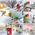 5D алмазная живопись сделай сам, птица, полная Алмазная вышивка, картина стразы, животное, мозаика, зимнее домашнее украшение, художественное ремесло