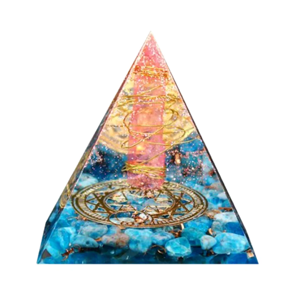 Natural Crystal Gem Pyramid Healing Energy Stone Tiger Eyes Reiki Orgonite Ornaments for Home Office Desktop Decoration | Дом и сад