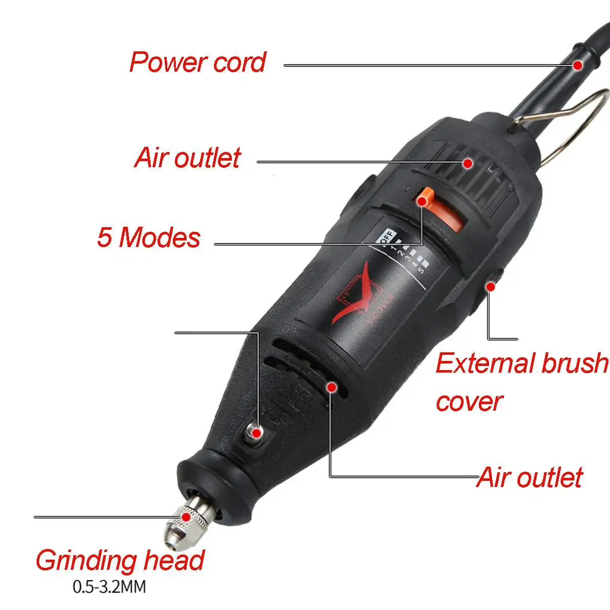 

220V 130W Electric Drill Grinder Engraver Pen Grinder Variable Speed Mini Drill Electric Rotary Tool Grinding Machine Accessory