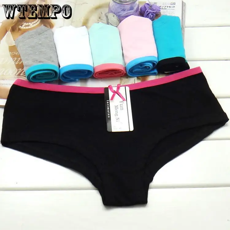 : WTEMPO 6 шт./лот трусы Нижнее Бельё для девочек Для женщин трусики из хлопка белье