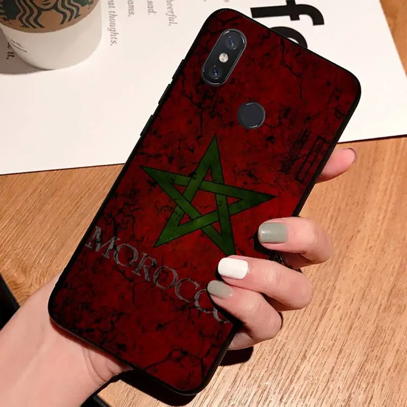 

morocco flag fashion pattern high quality Anti-fall Phone Case shell For Xiaomi Redmi note 7 8 9 t k30 max3 9 s 10 pro lite