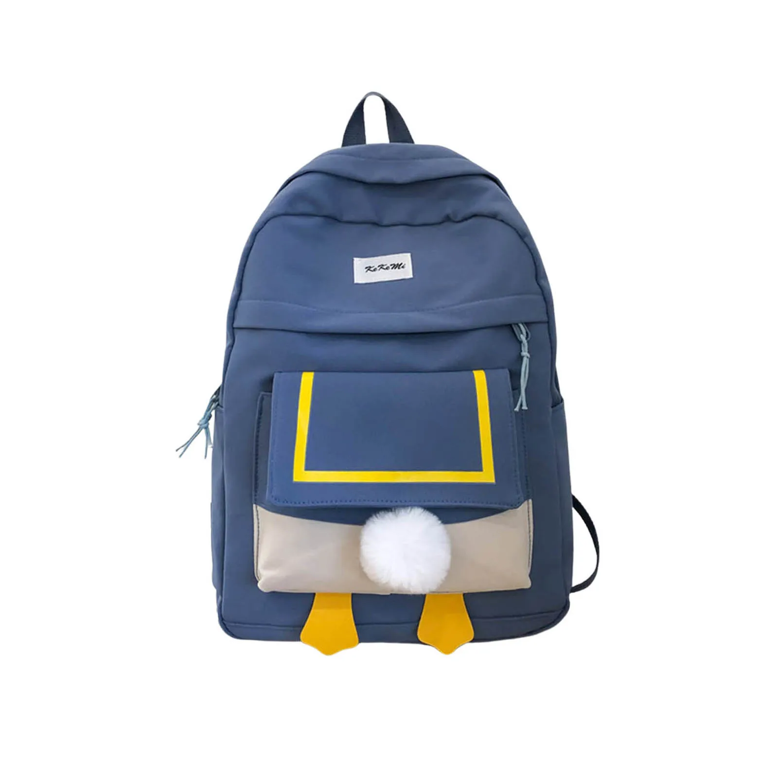 Милый модный рюкзак для девочек-подростков с мультипликационным утенком, вместительный Повседневный школьный рюкзак в простом стиле