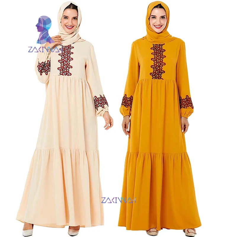 9173 мусульманская одежда с вышивкой мусульманские платья 2019 Дубай женский кафтан