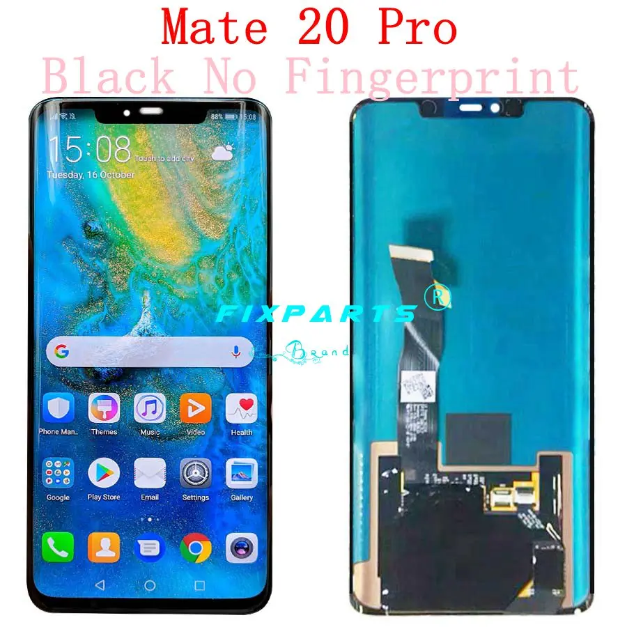 Дисплей huawei mate 20 Pro lcd дисплей кодирующий преобразователь сенсорного экрана в сборе ремонт huawei mate 20 lcd mate 20 Pro экран - Цвет: No Fing(Mate 20 Pro)