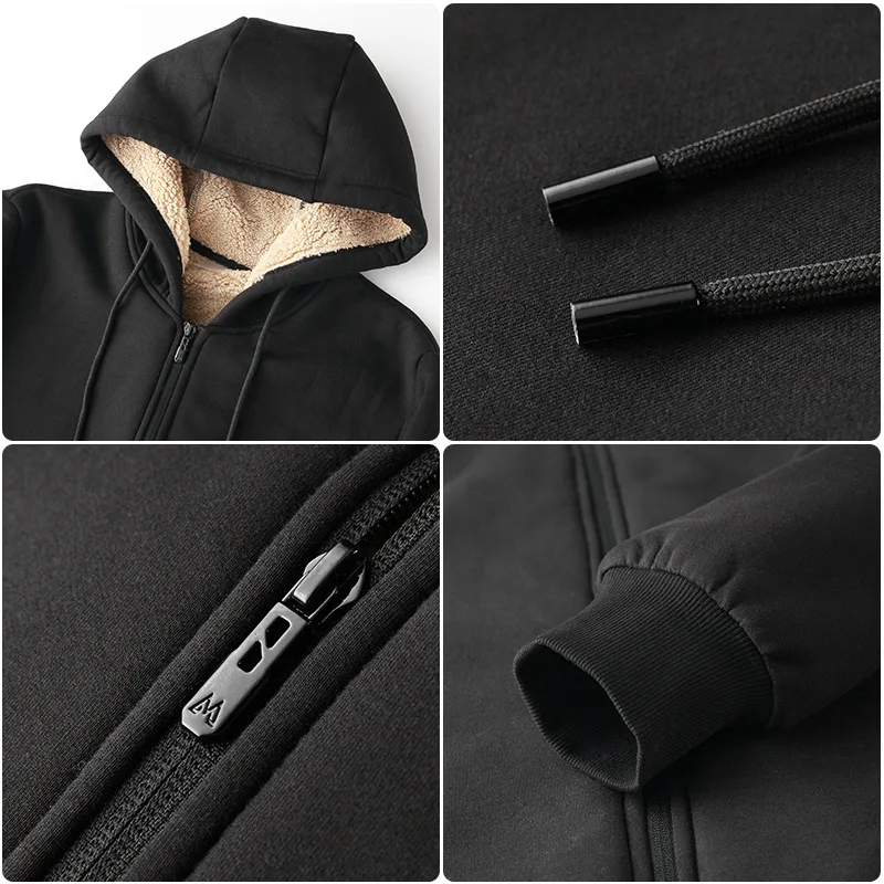 

Winter 2020 thick men's fattening plus size cashmere hooded knitted jacket men's fat cashmere sweater