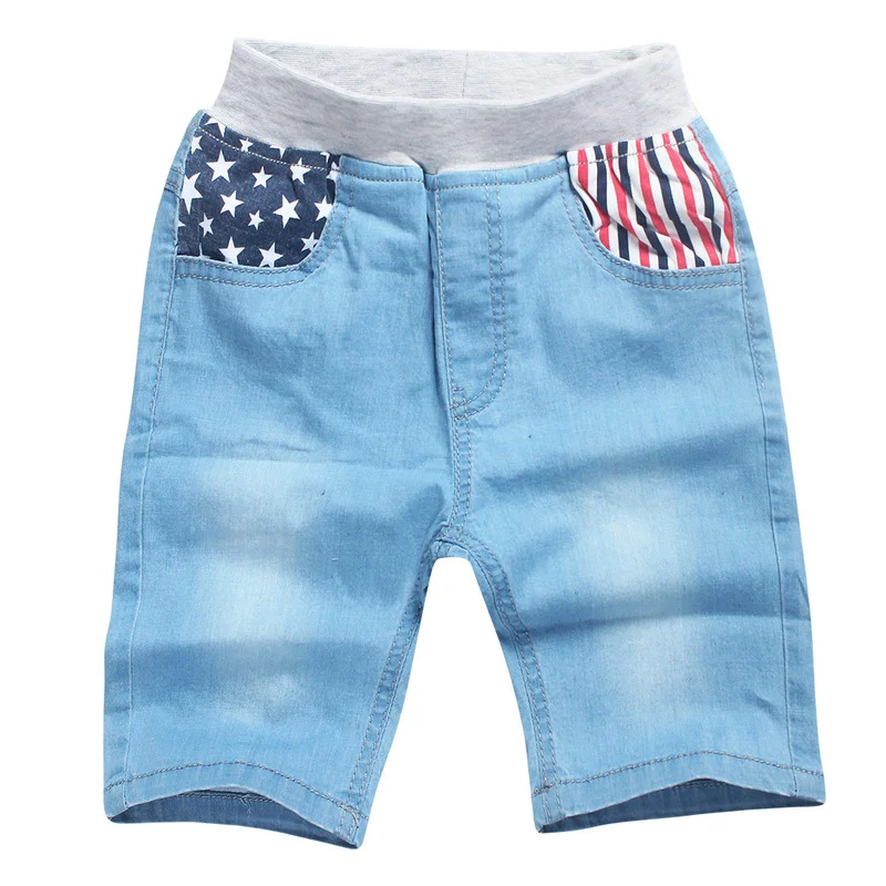 

Summer Boys denim shorts Fashion children elasticity jeans Kids casual cowboy shorts child Fashion Jeans Shorts 3 - 14 years