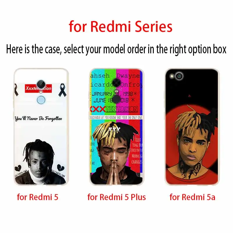 Модный мягкий чехол xxxtentacion из ТПУ для Xiaomi Redmi Note 11 10 9 8 7 Pro Max 10S 9S 9T 8T 4G | Мобильные