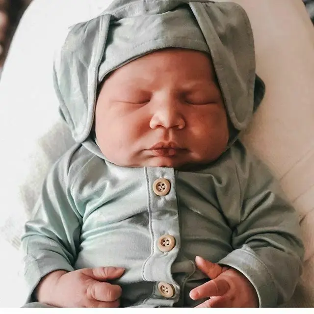 Толстовка с капюшоном для новорожденных мальчиков и девочек комбинезон длинными