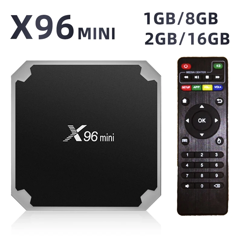 ТВ приставка X96 mini на Android 9 0 2 ГБ 16 7 1 четырехъядерный Amlogic S905W 4 ГГц Wi Fi 8