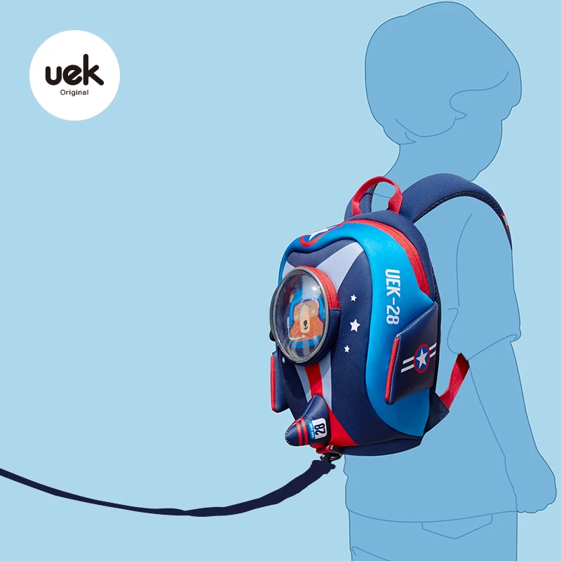 Uek малыш горячие продажи школьные сумки самолет мультфильм анти-потеря детей
