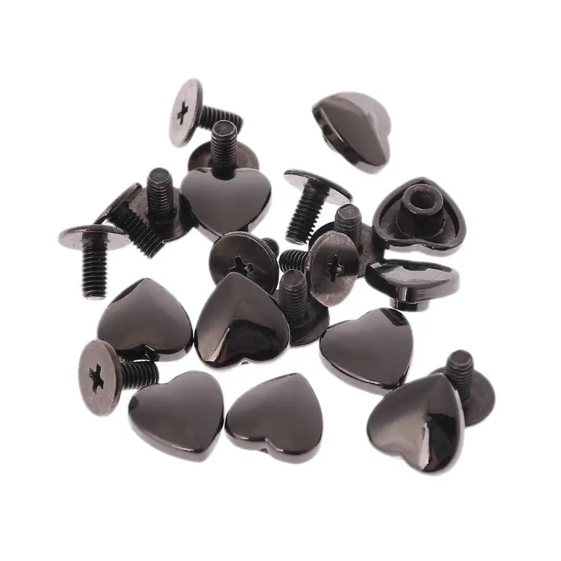 10 шт. сердце аксессуары определенной формы сумки из натуральной кожи на плечо дно