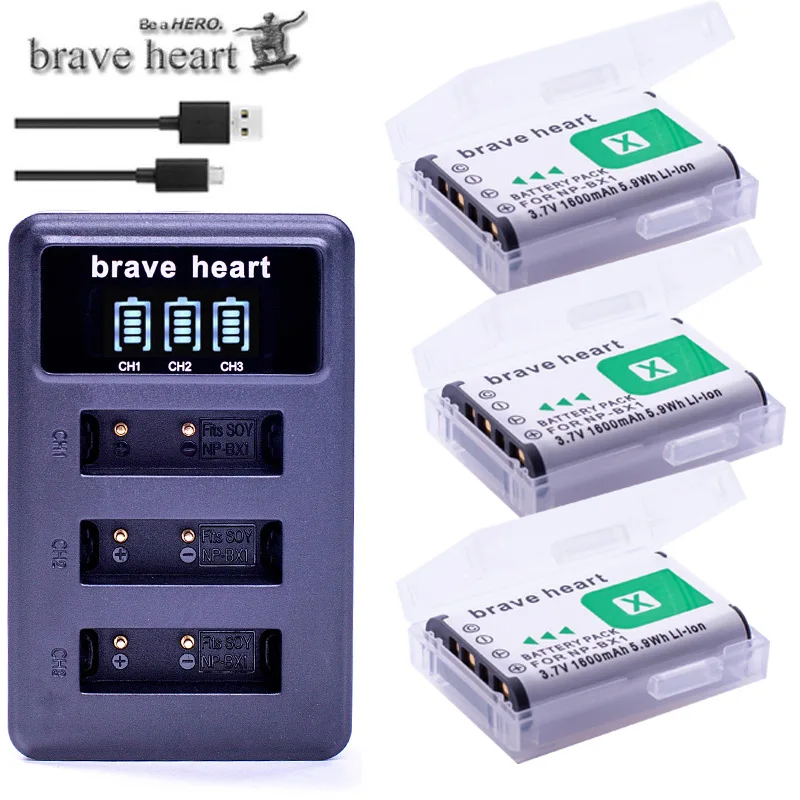 6x акумуляторная батарея NPBX1 NP-BX1 NP BX1 Батарея пакеты+ 3 лота USB Зарядное устройство для sony комплектующие фотоаппарата sony DSC RX1 RX100 AS100V M3 M2 HX300 HX400 HX50 HX60 GWP88
