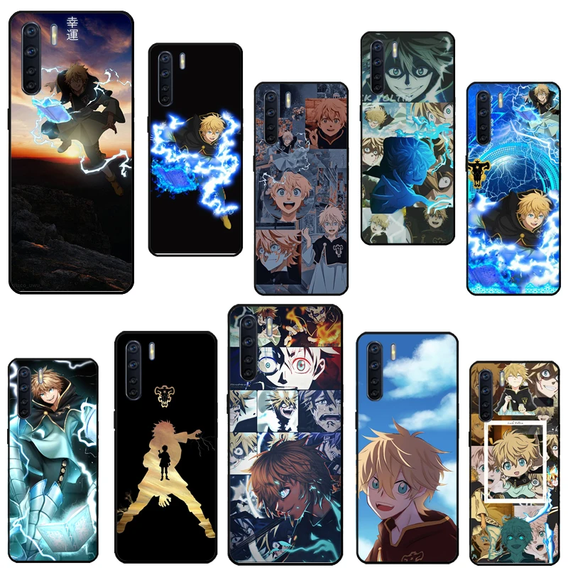 Чехол Luck Voltia с изображением черного клевера для OPPO A96 A76 A16 A94 A74 A54 A77 A17 A16 A52 A72 A91 A93 A5 A9 A31 A53 A57s