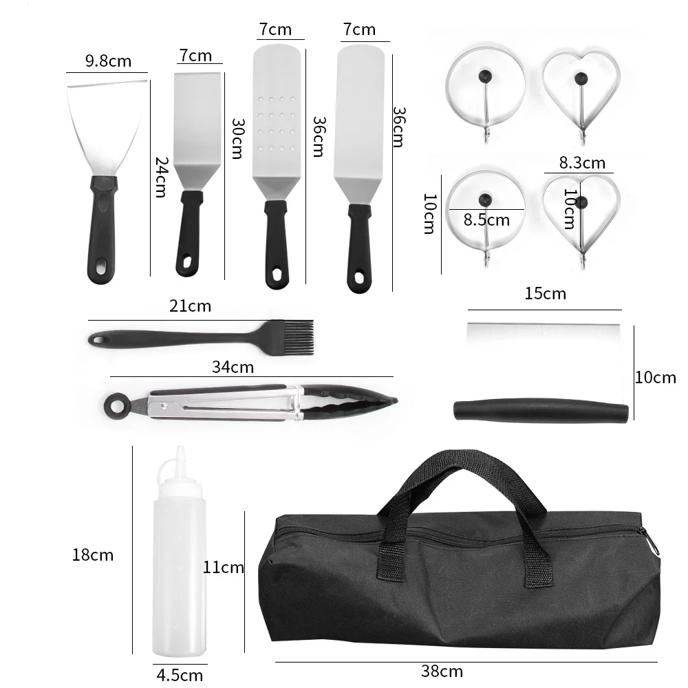 

BBQ Set Barbecue Grilling Tools BBQ Utensil Accessories Camping Outdoor Cooking Tools Kit With Carry Storage Bag For Durable