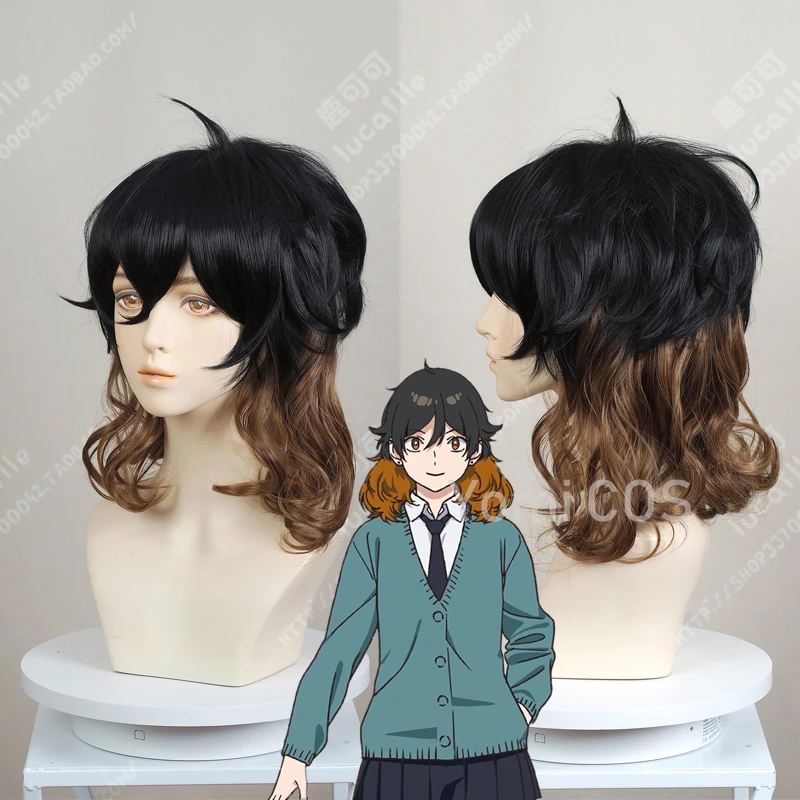 Женский парик для косплея Кувана маки черного и коричневого цветов в стиле