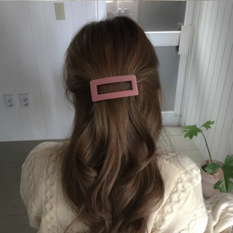 Korean Matte Snap Hair Clips Elegant Hairgrips Ponytail Holder Hair Claw for Women Girls Hairpins Fashion Hair Accessories