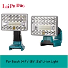 Сменная Светодиодная лампа BAT609 для инструмента Bosch 18 Вт, рабочая ламсветильник для Bosch 18 в, литий-ионная батарея с USB, Рабочая лампа BAT618 BAT609G