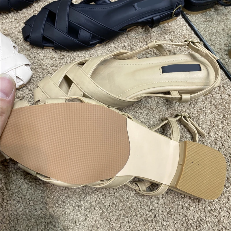 [DEAT] Новинка 2020 года Сезон весна лето Женские сандалии из искусственной кожи с