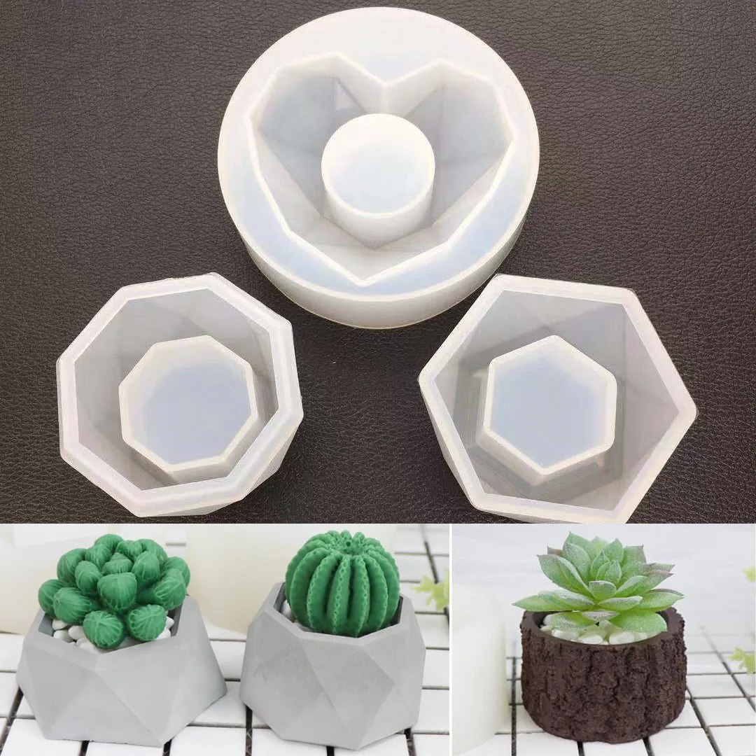 Новейший круглый бетонный горшок силиконовая форма для свеч Diy ручной работы 12 см