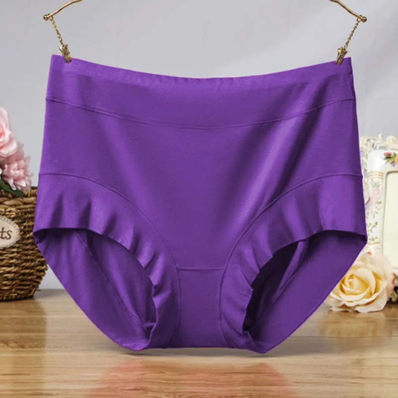

100kg Women's Plus Size Briefs Underwear Female Modal Mother Middle Rise People Fat Waist Shorts Pants