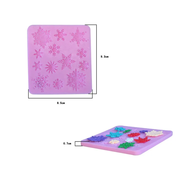 3D christmas decorations snowflake Lace chocolate Party DIY fondant baking cooking cake decorating tools silicone mold | Дом и сад