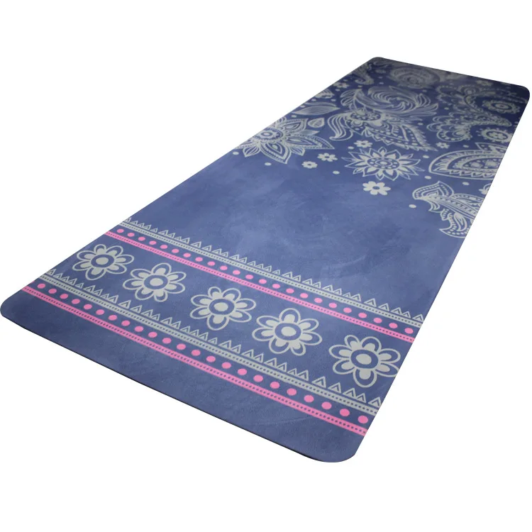 

Thick 5mm Natural Rubber Suede Cloth Printed High Temperature Non-Slip Yoga Mat