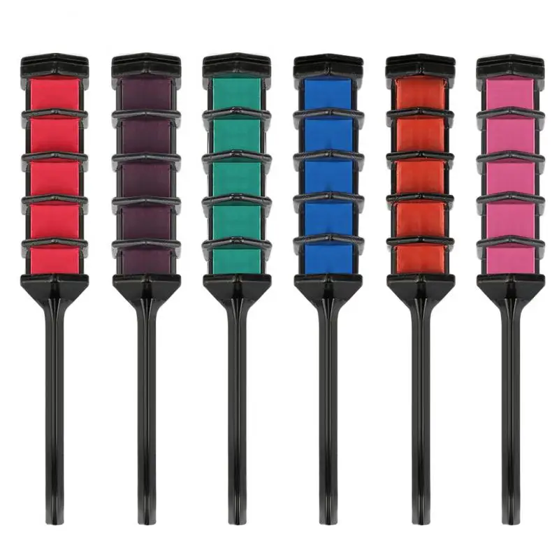 

Hot Sale Professional Mini 6 Colors Hair Dye Comb Salon Temporary Coloring Tool Personal Hair Styling DIY Comb Wholesale