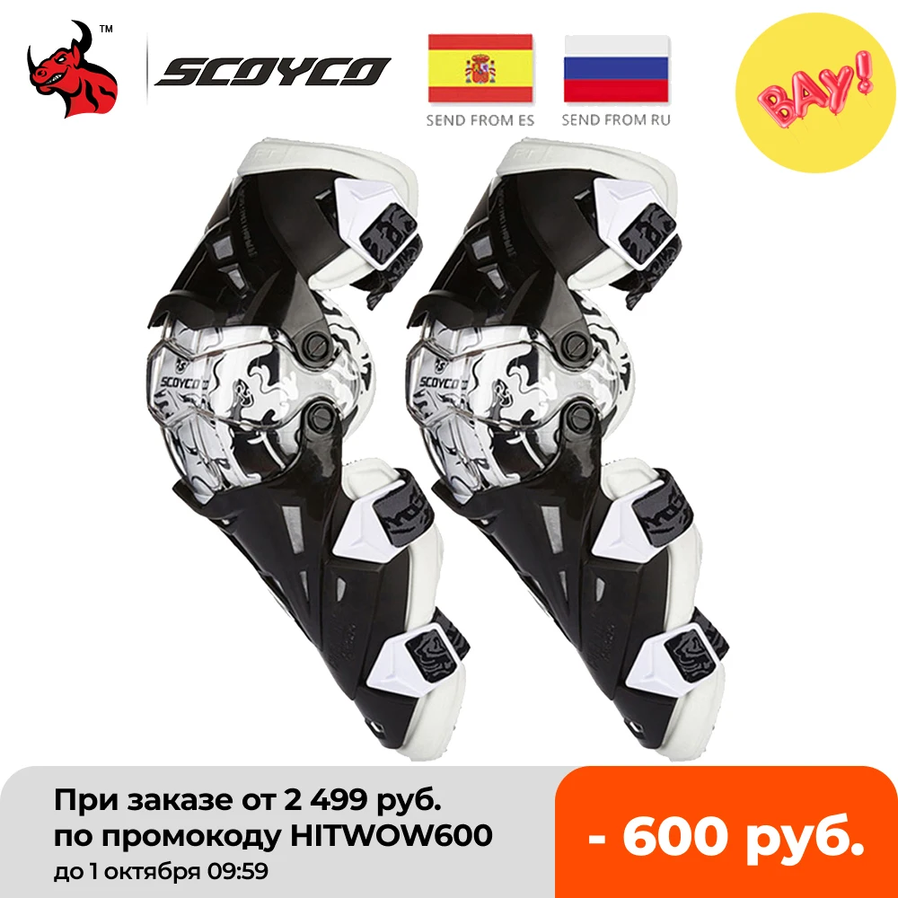 

SCOYCO Motorcycle Knee Pads Off-Road Riding Motorbike CE Protective Gear Men Racing Motocross Knee Protector Safety
