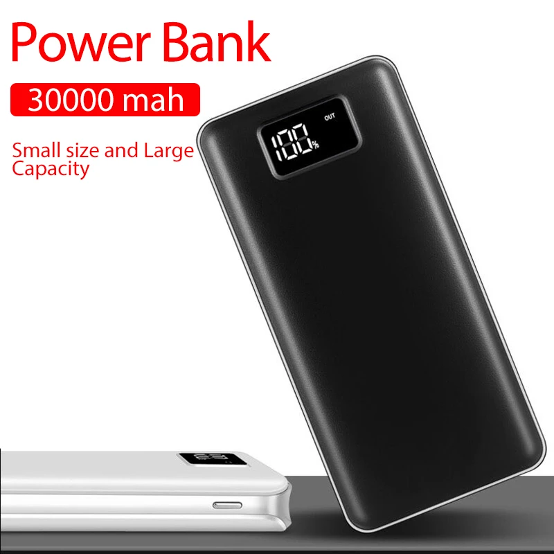 Внешний аккумулятор 30000 мАч для Xiaomi Mi 2 портативное зарядное устройство USB внешний