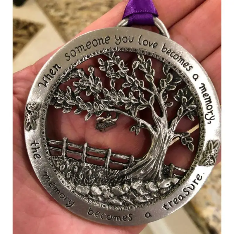 

Merry Christmas Ornament Hanging Decor Memorial Decorations -When The One You Love Becomes A Memory Natural Resin Material