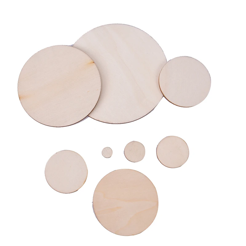 8 размеров для изготовления домашней карты деревянные кусочки круглые
