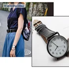 Часы наручные мужские кварцевые с кожаным ремешком, простые деловые модные классические, с изгибом, подарок для женщин