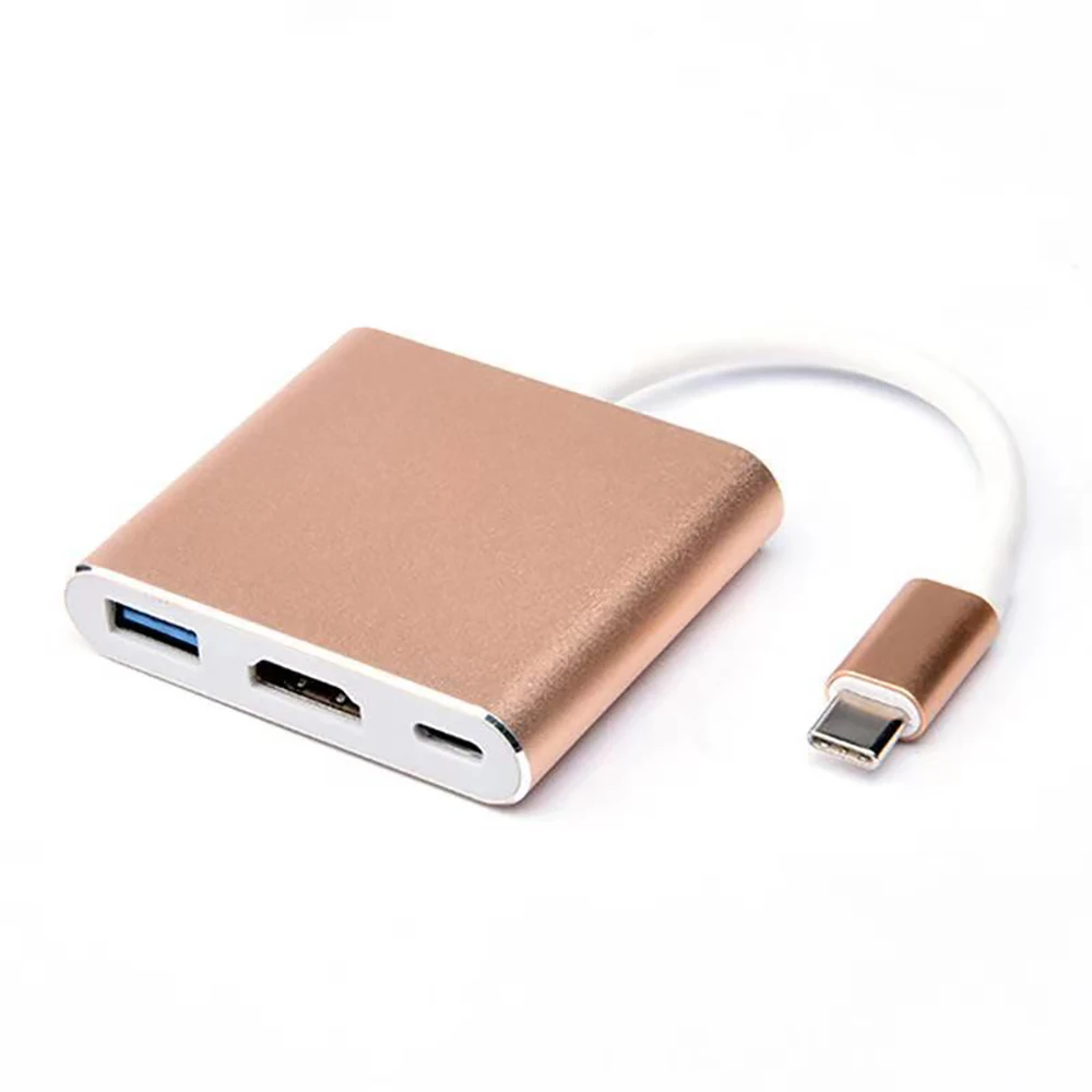 

4K Aluminum Shell Three-in-one High-definition Adapter Cable USB Converter
