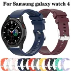 Ремешок силиконовый для Samsung Galaxy Watch 4 Active 2 44 мм 40 ммGalaxy4 Classic 42 мм 46 мм, браслет для наручных часов, 20 мм