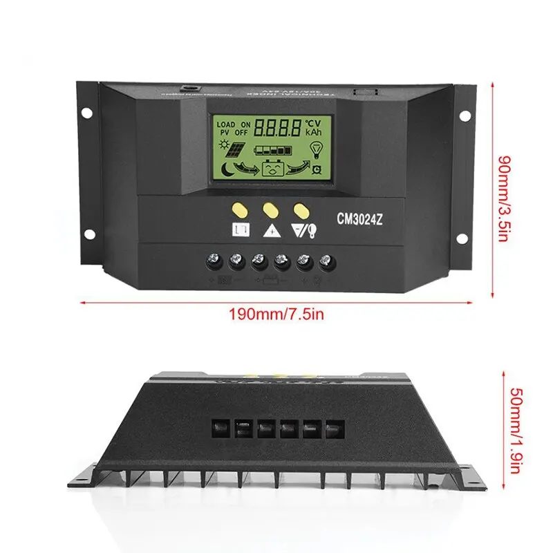 CM3024Z за максимальной точкой мощности Солнечный Контроллер заряда 12V/24V 30A Панели