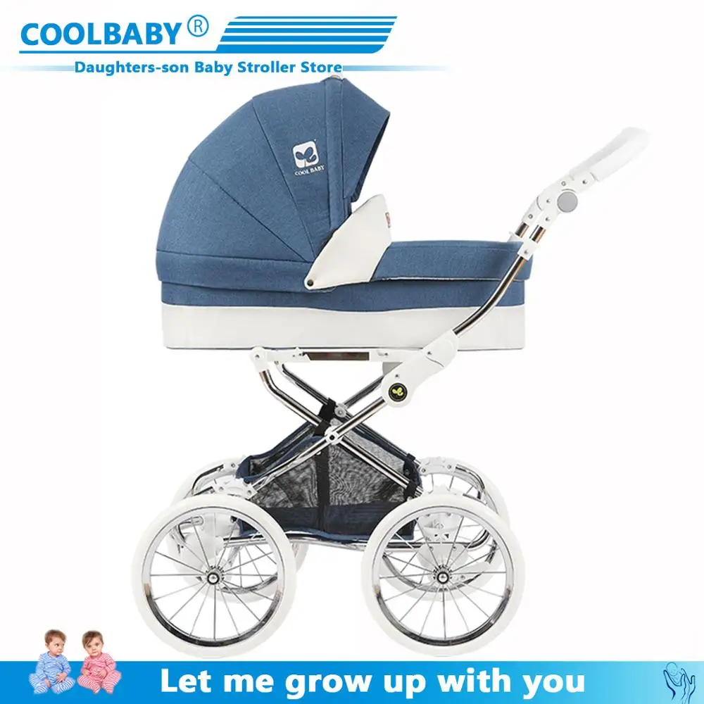 CoolBaby/Детская Коляска 2 в 1; коляска для лежа или увлажнения; складной светильник; Двусторонняя детская коляска; четыре сезона;